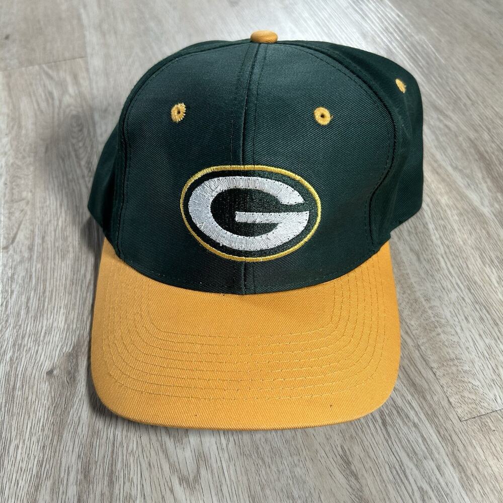 Vintage Green Bay‎ Packers Hat Light Up Snapback NFL Green Yellow Logo 7 Cap